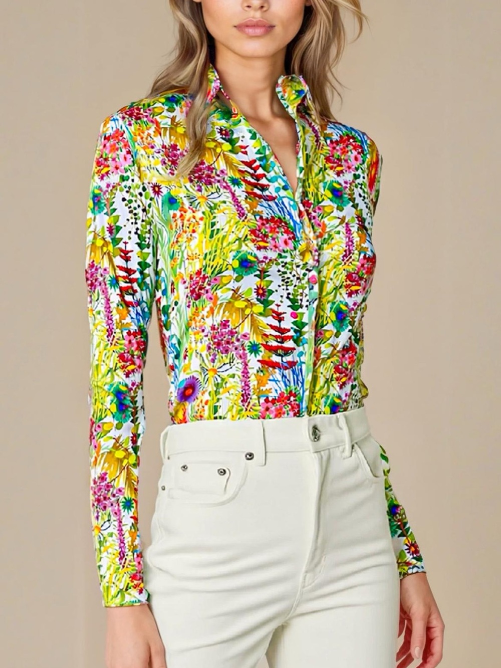 J Crew Size 00 Button Up Long Sleeve Shirt Tresco Floral Liberty Art Fabrics